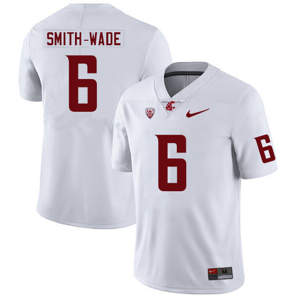 Men #6 Chau Smith-Wade Washington State Cougars College Football Jerseys Sale-White